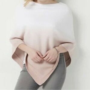 Barefoot Dreams CozyChic Ultra Lite Ocean Breeze Poncho in Ombré Rose Mist OS